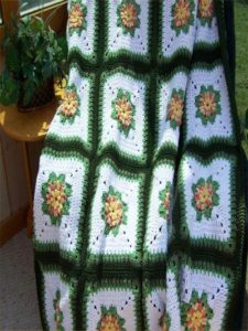 # 502 Double Popcorn Floral Afghan Pattern (Free Pattern)_PIC