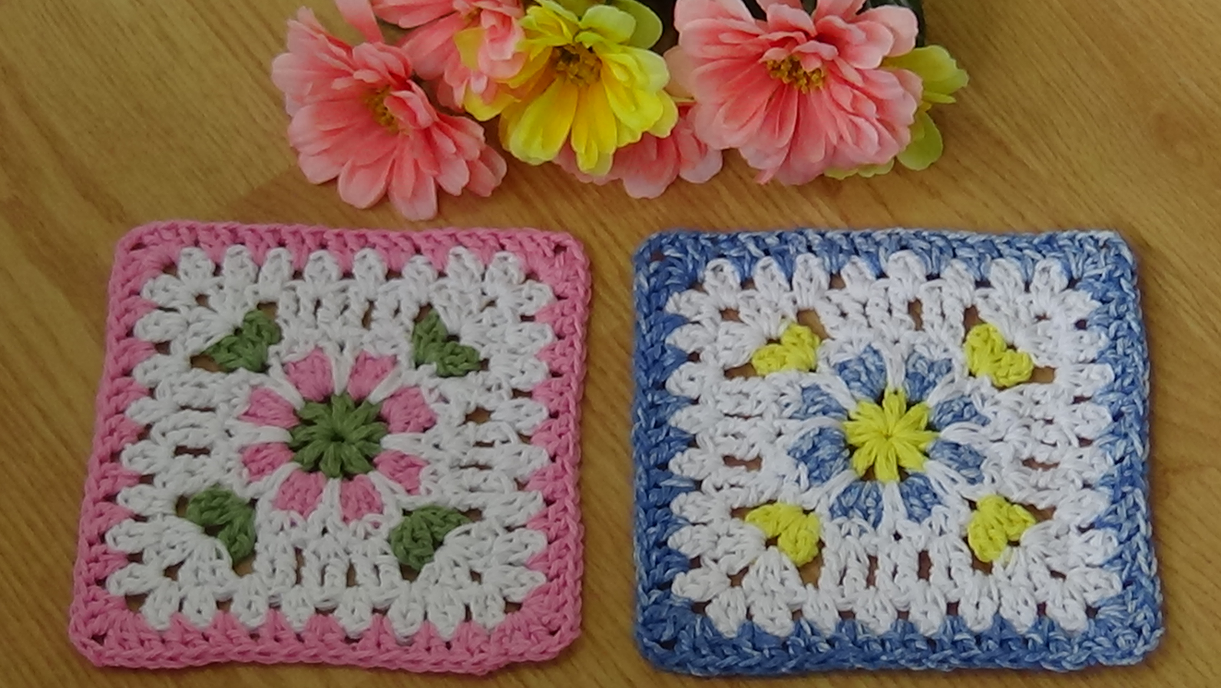 # 535 Floral lace granny Square