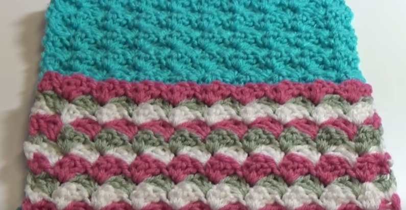 slanted shell stitch