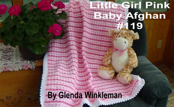 CG #119 Little Girl Pink Baby Afghan pic