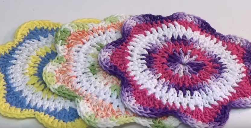 flower dishcloth