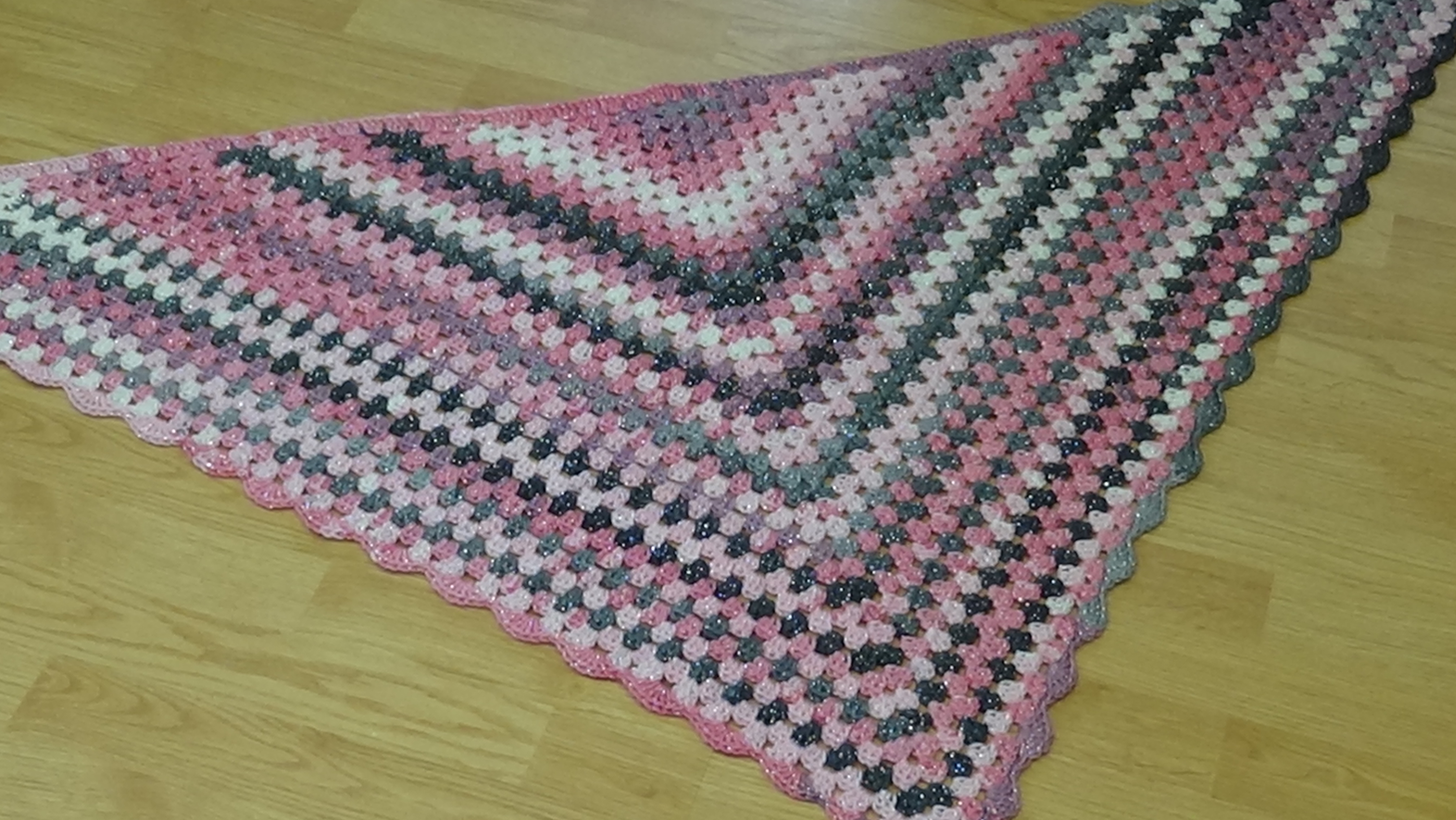 Bless Your Heart Granny Triangle Shawl Pattern • Salty Pearl Crochet