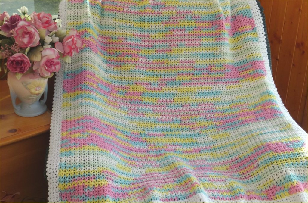 thumbnail_Rainbow Kisses Baby Afghan