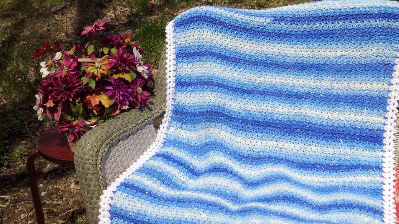 Crystal Blue Baby Afghan